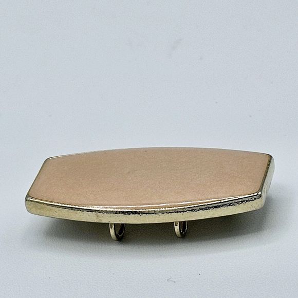 Weekenders Modernist Brooch Pendant Vintage Taupe Enamel Vertical or Horizontal - Picture 6 of 11